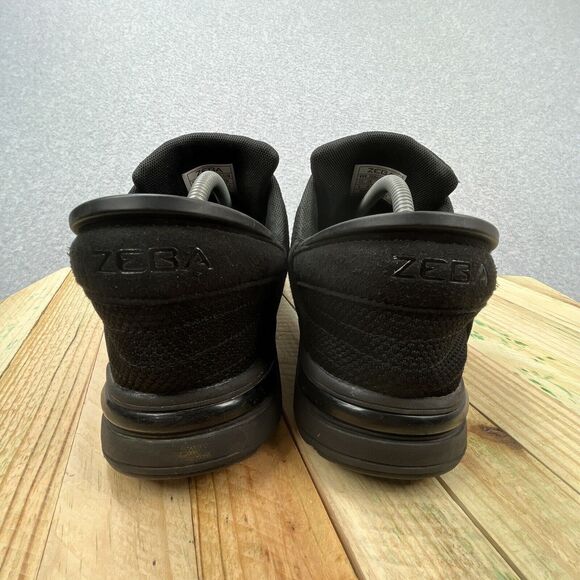 Zeba Shoes Mens Sz 9 Triple Black Hands Free Slip On Walking Sneakers Orthopedic - Picture 4 of 15